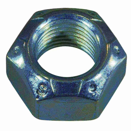 Standard Hex Top Lock Lock Nut, 9/16-18, Steel, Grade 2, Zinc Plated, 6 PK